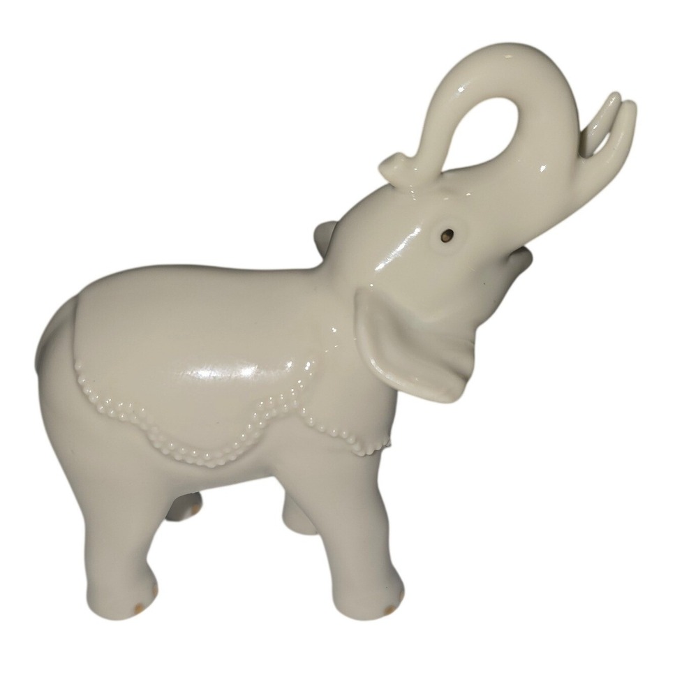 Lenox Ivory Fine China Elephant Figurine Trunk Up Good Luck Handcrafted Decor